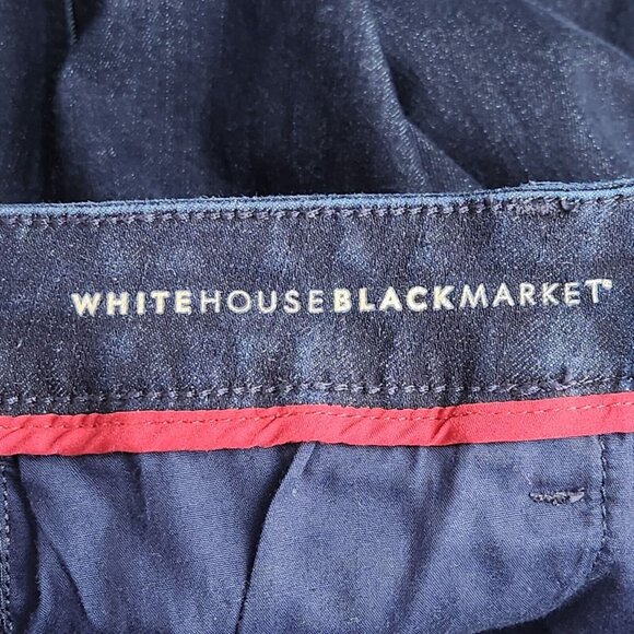 WHBM Jeans Womens 2 Blue The Skinny Flare Leg Dark Wash Mid Rise Casual Denim - Picture 12 of 13